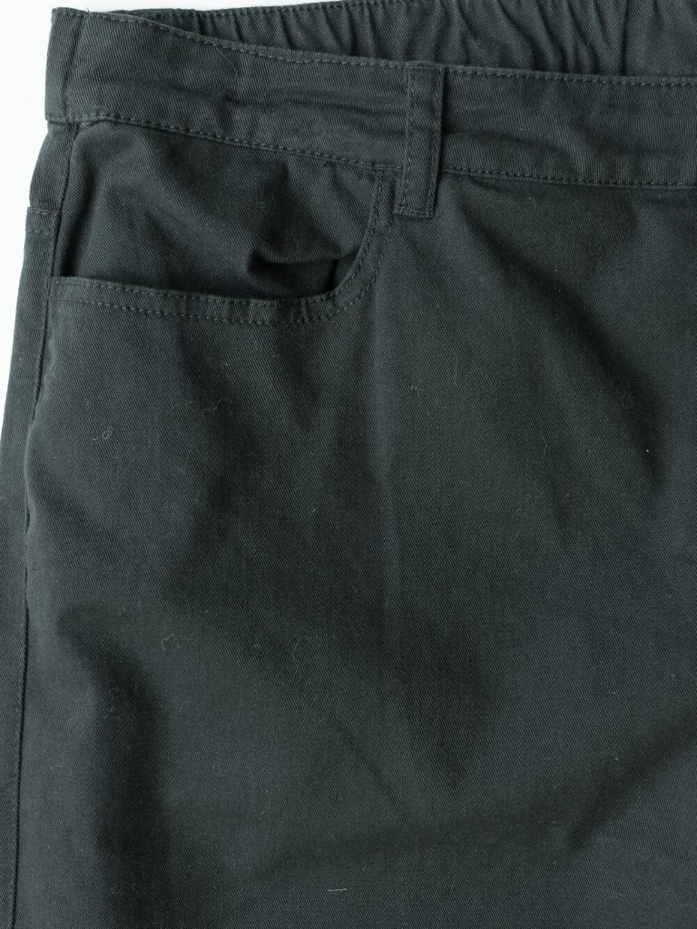 PACT Organic Cotton Pants Womens Black Wide Leg Twill HIgh Waist Trouser - Picture 6 of 11